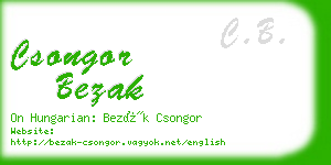 csongor bezak business card